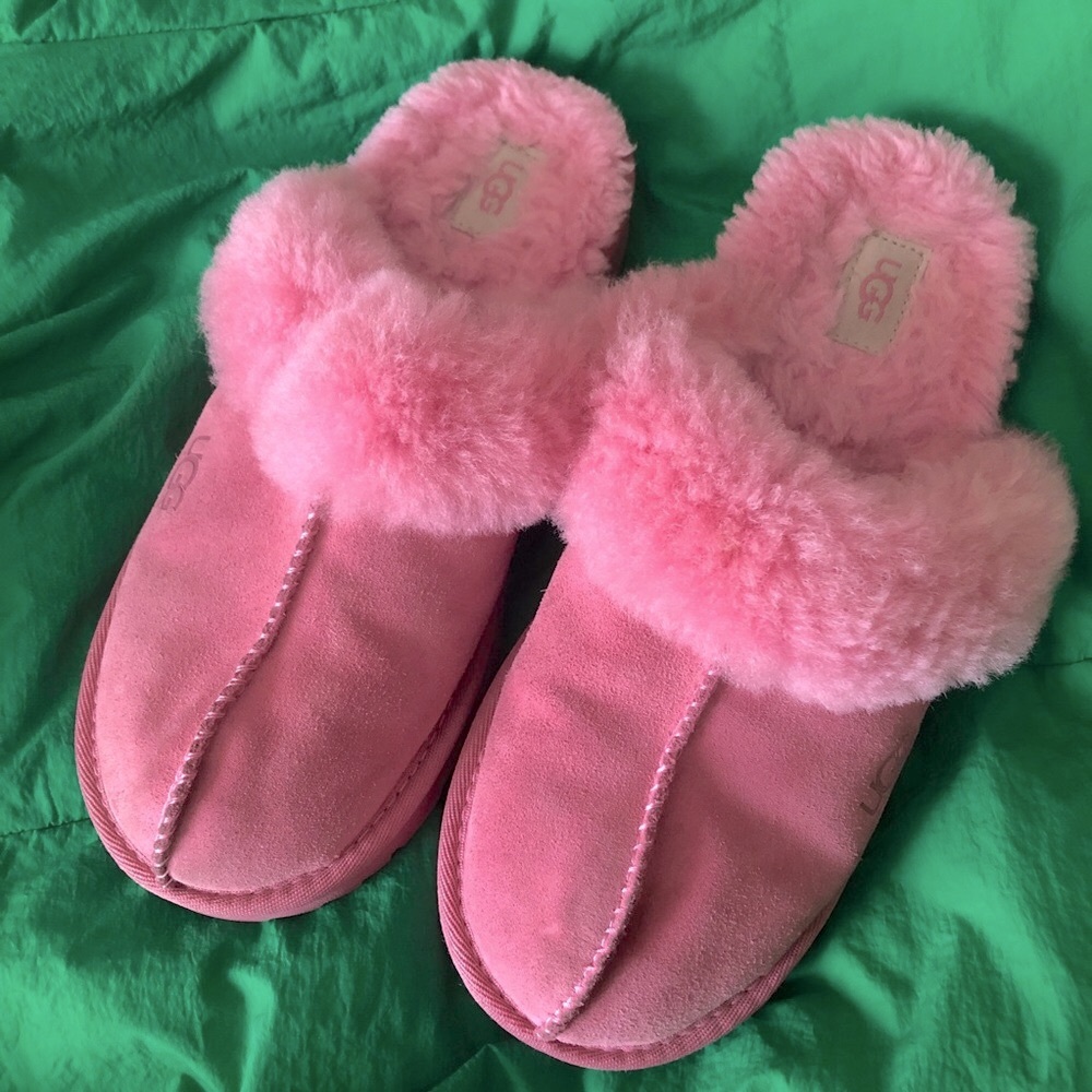 Sz 5 Ugg Scuffette II Slippers Carnation Pink Suede - Picture 4 of 14